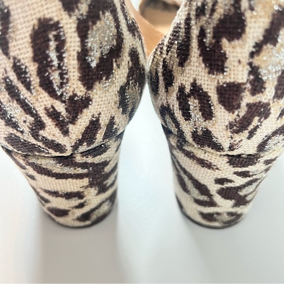 J Crew Laila Wedges Leopard Print Ankle-Strap Sandals Open Toe Cute Trendy 9 - Picture 4 of 12